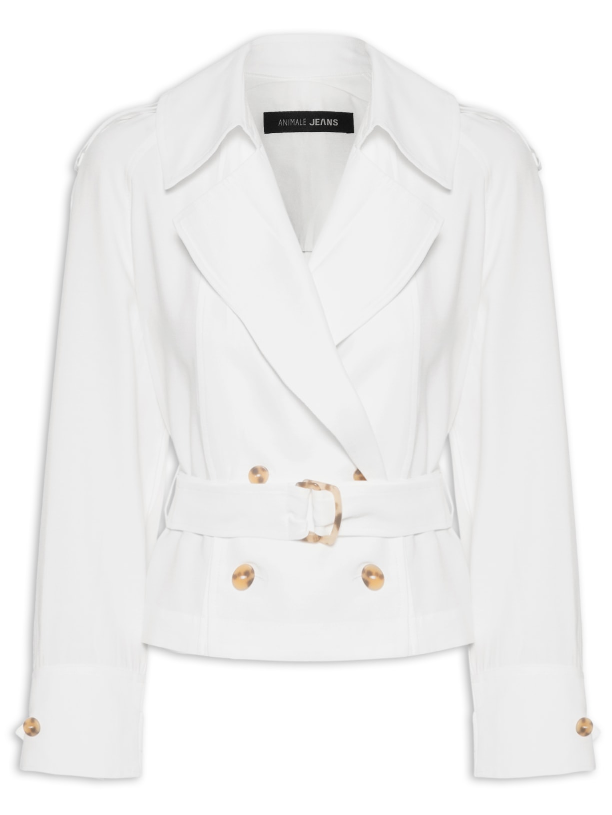 Casaco Feminino Trench Coat Leve Branco Animale Jeans