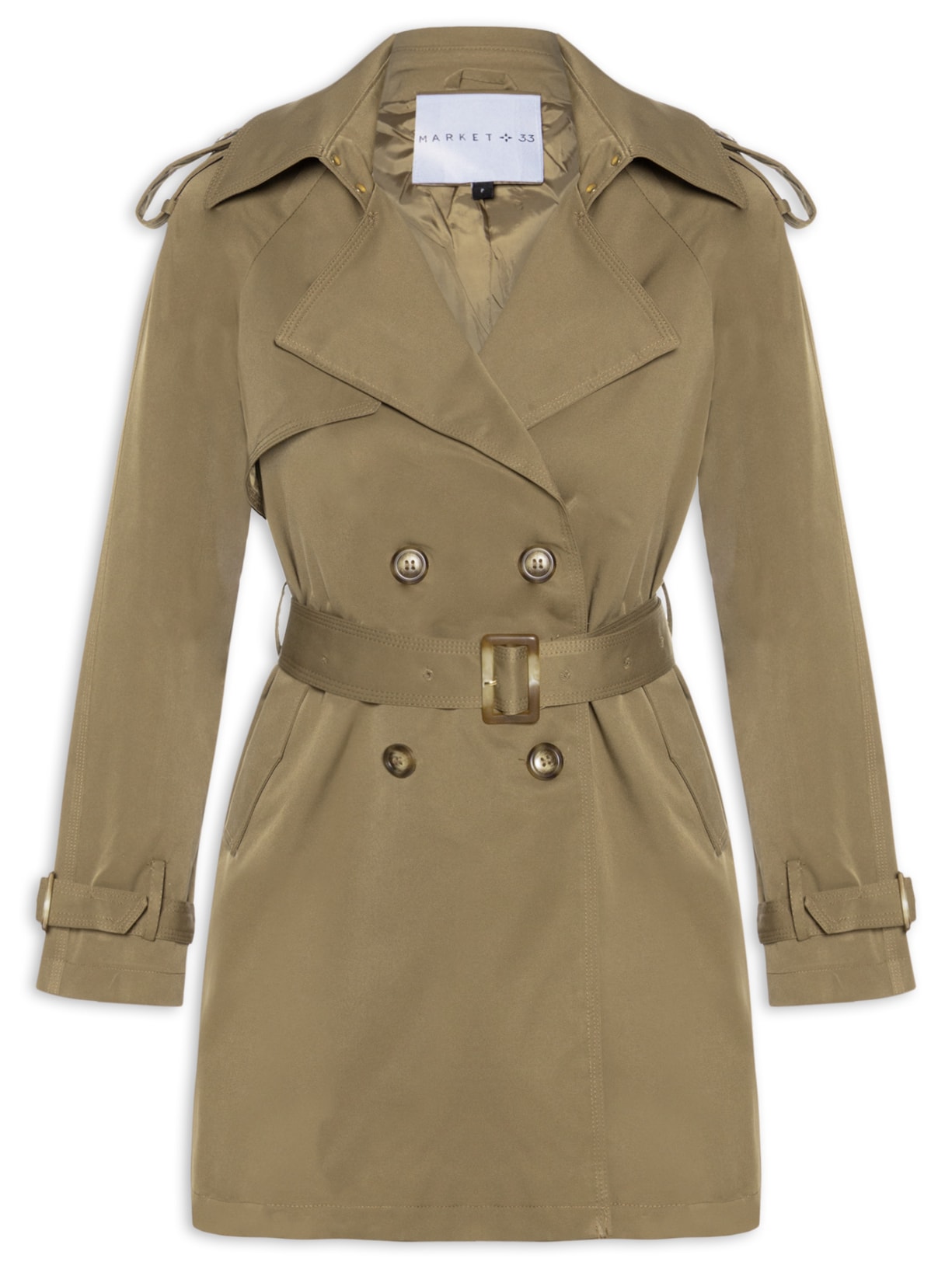 Casaco Feminino Trench Coat Marrom Market 33