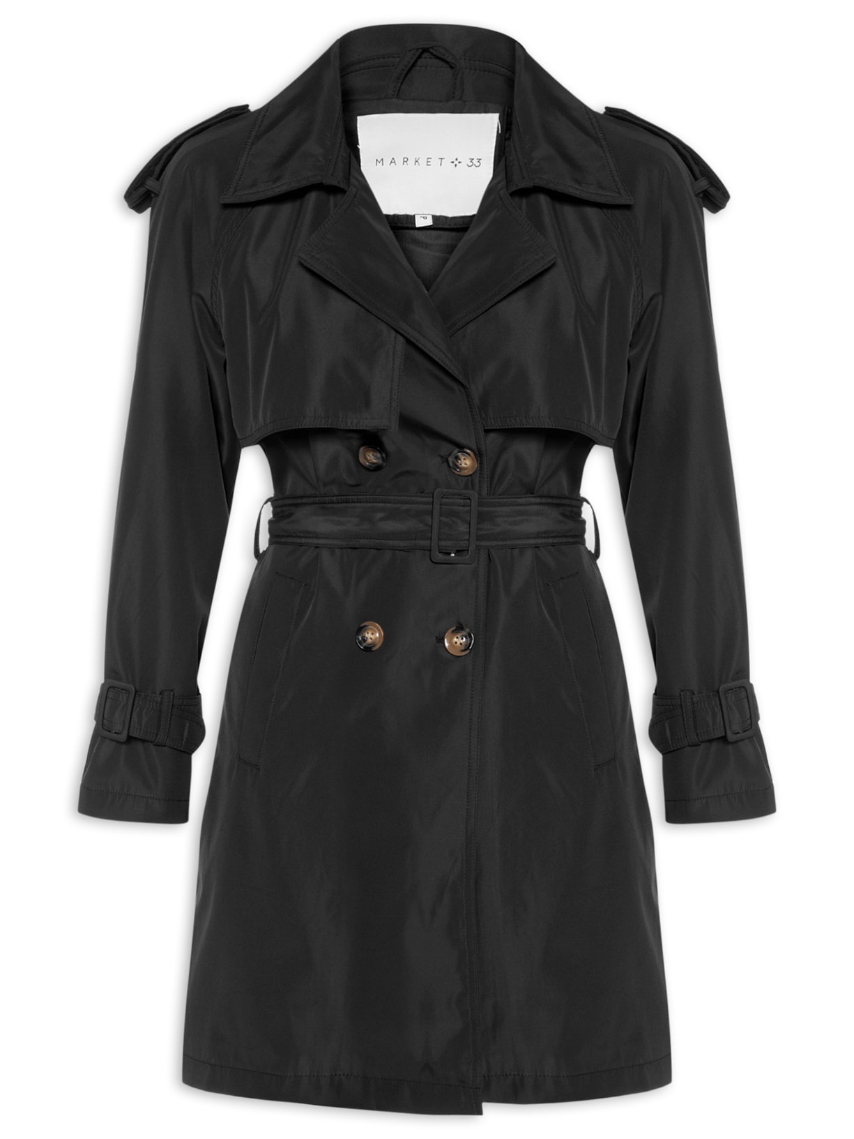 Casaco Feminino Trench Coat - Preto
