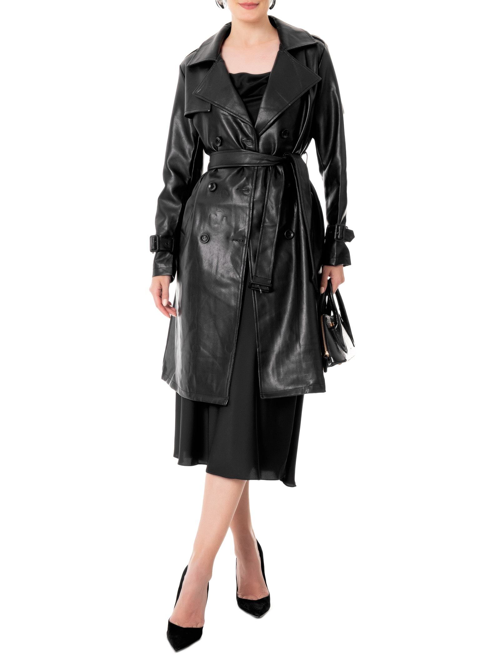 cotton trench coat ［regular］_black Market 33 - Casaco Feminino Trench Coat - Preto