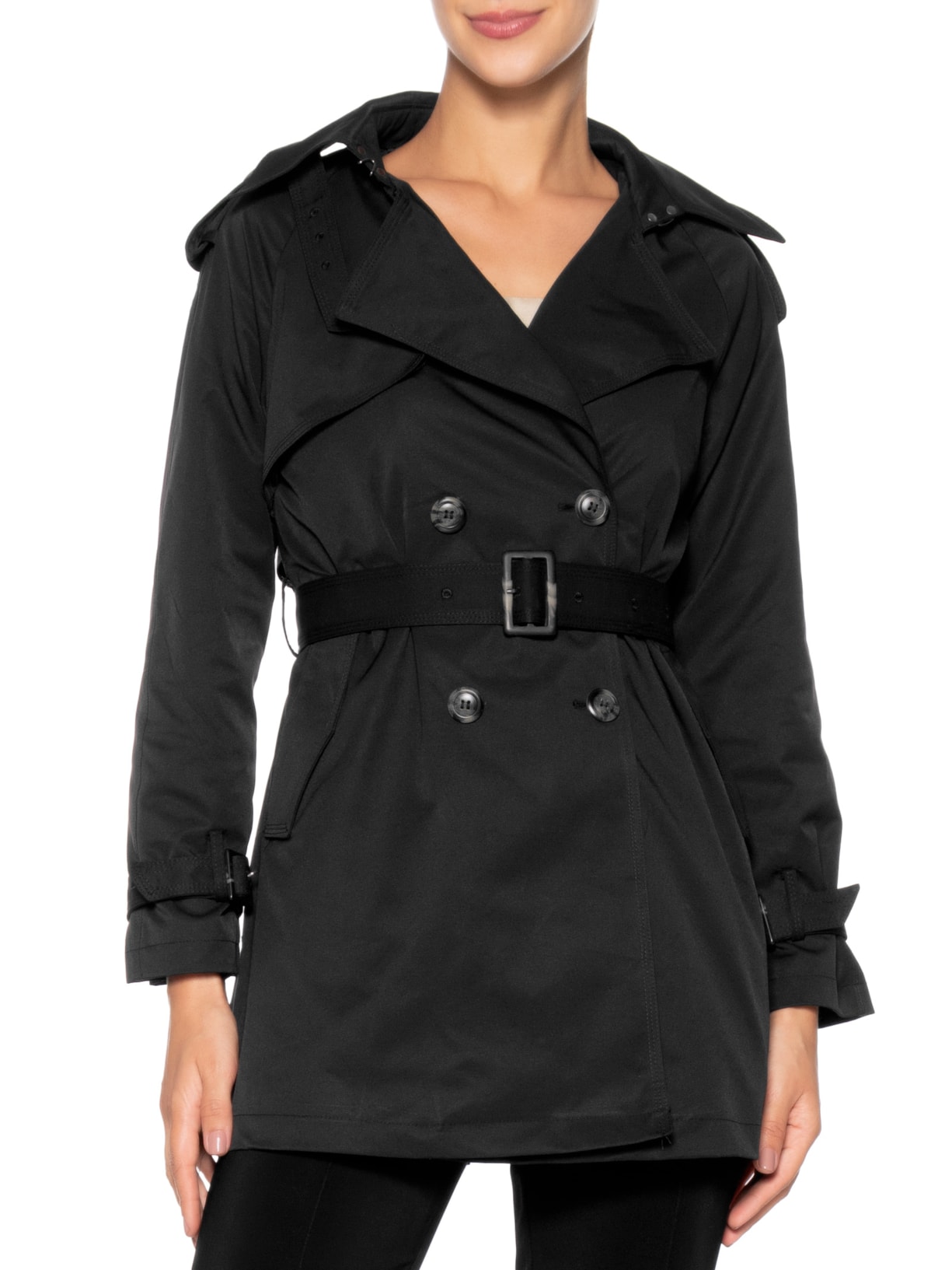 Casaco Feminino Trench Coat Preto Market 33