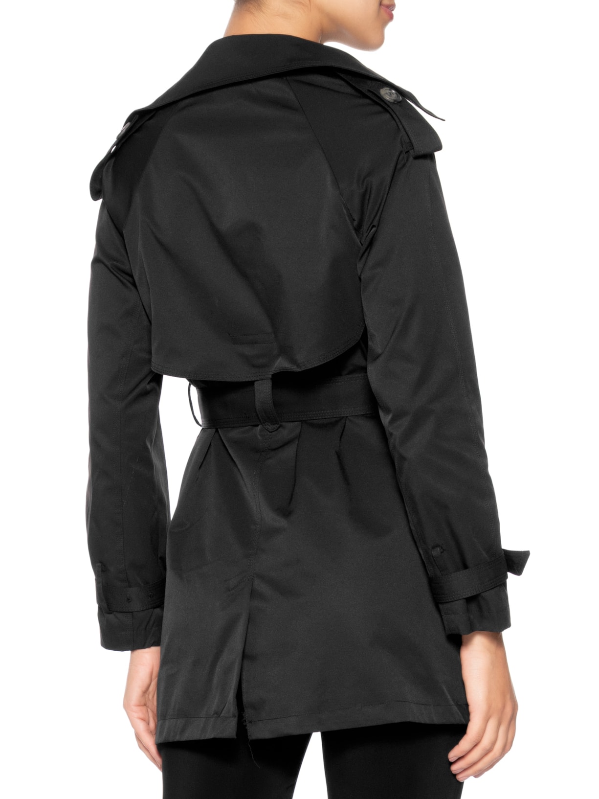 Casaco Feminino Trench Coat Preto Market 33
