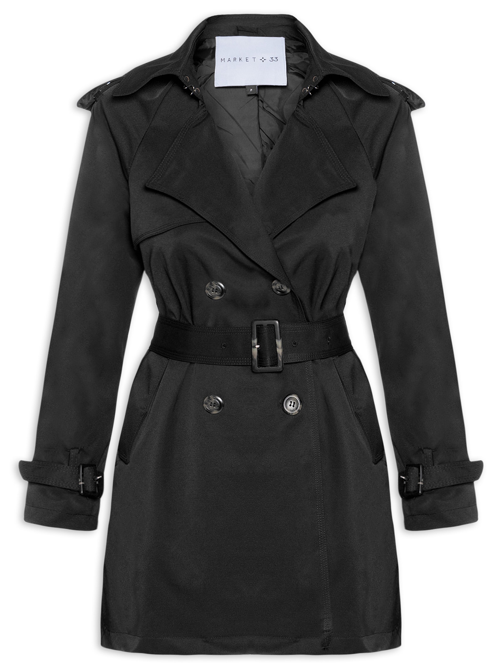 Iorane - Casaco Feminino Trench Coat - Preto