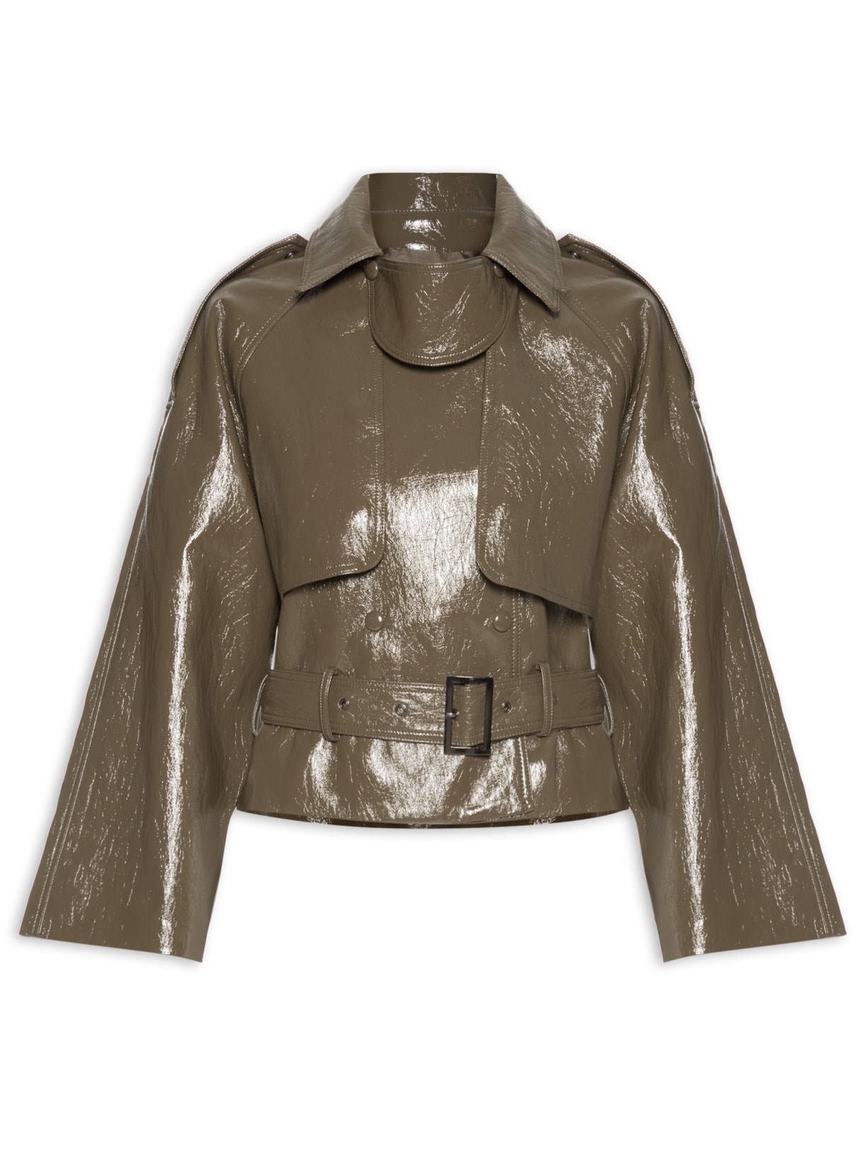 Casaco Feminino Trench Coat Tess Vinil Verde Bo.bô + Helena Barbero