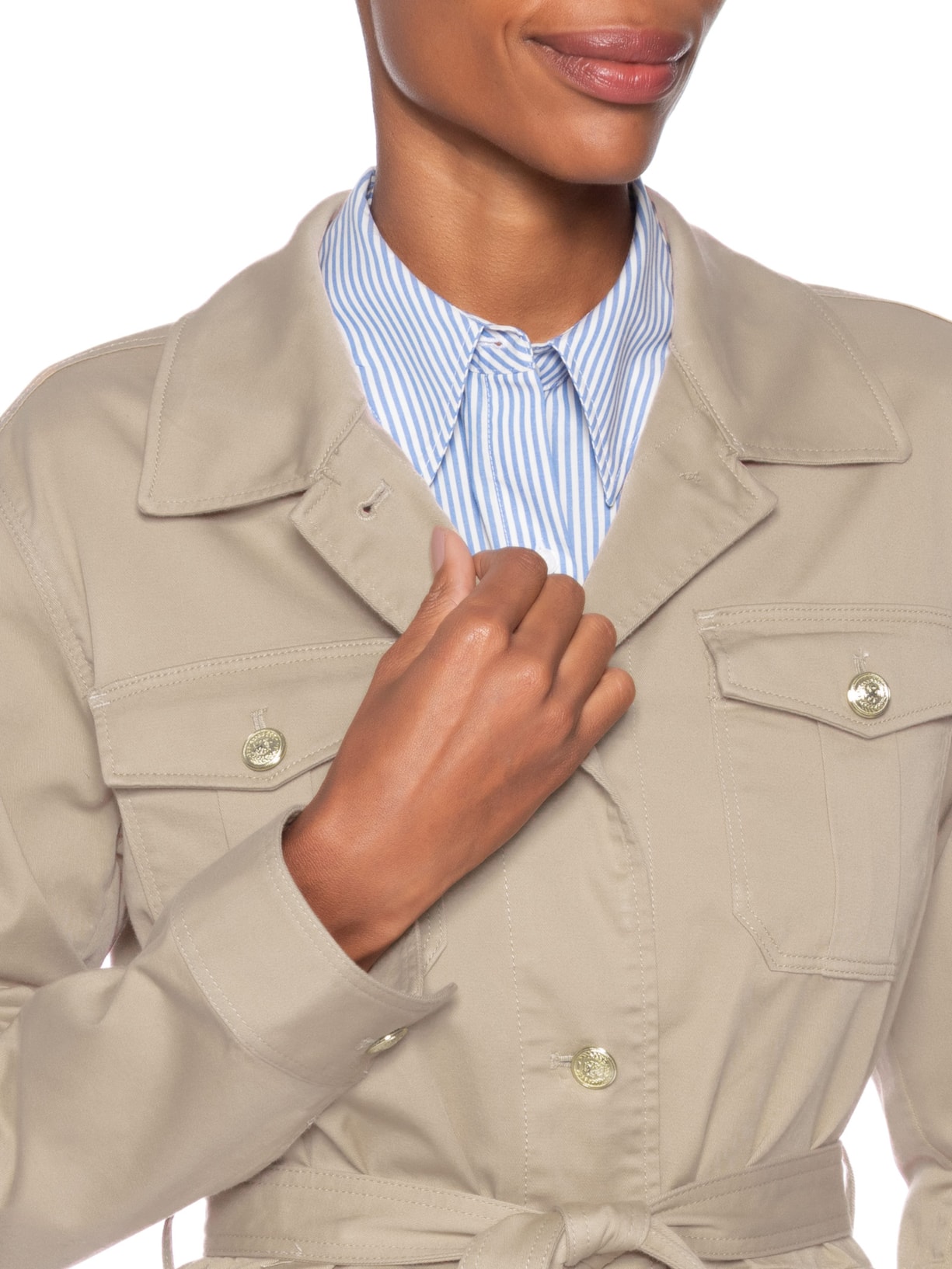 Casaco Feminino Trench Field Ls Bege Tommy Hilfiger