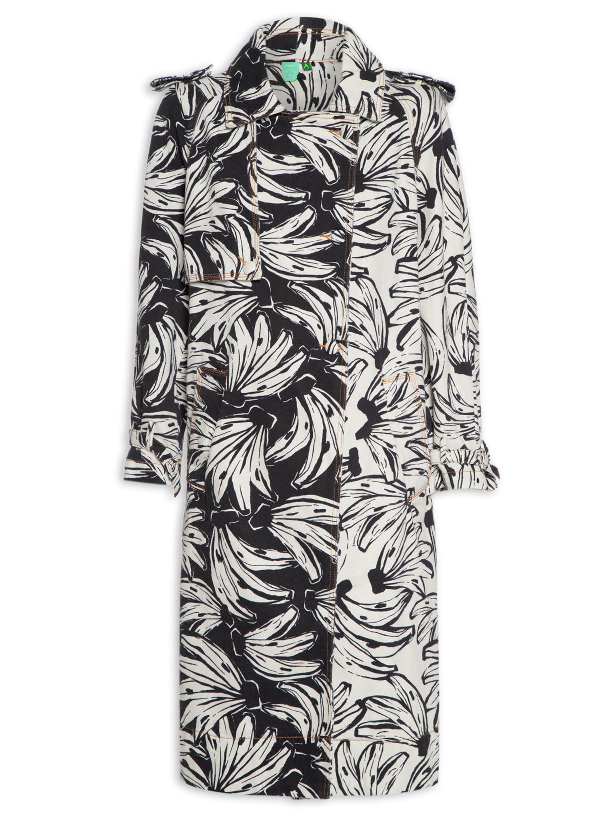 Casaco Feminino Trench Patch Bossa Banana - Branco