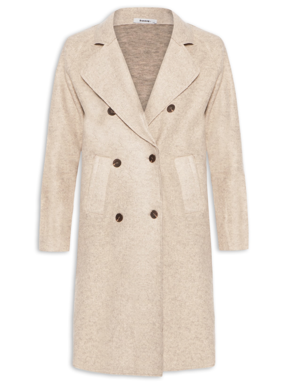Casaco Feminino Trenchcoat Básico Alongado - Bege
