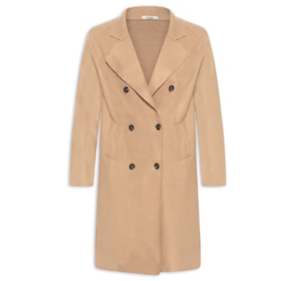Casaco Feminino Trenchcoat Básico Alongado - Marrom