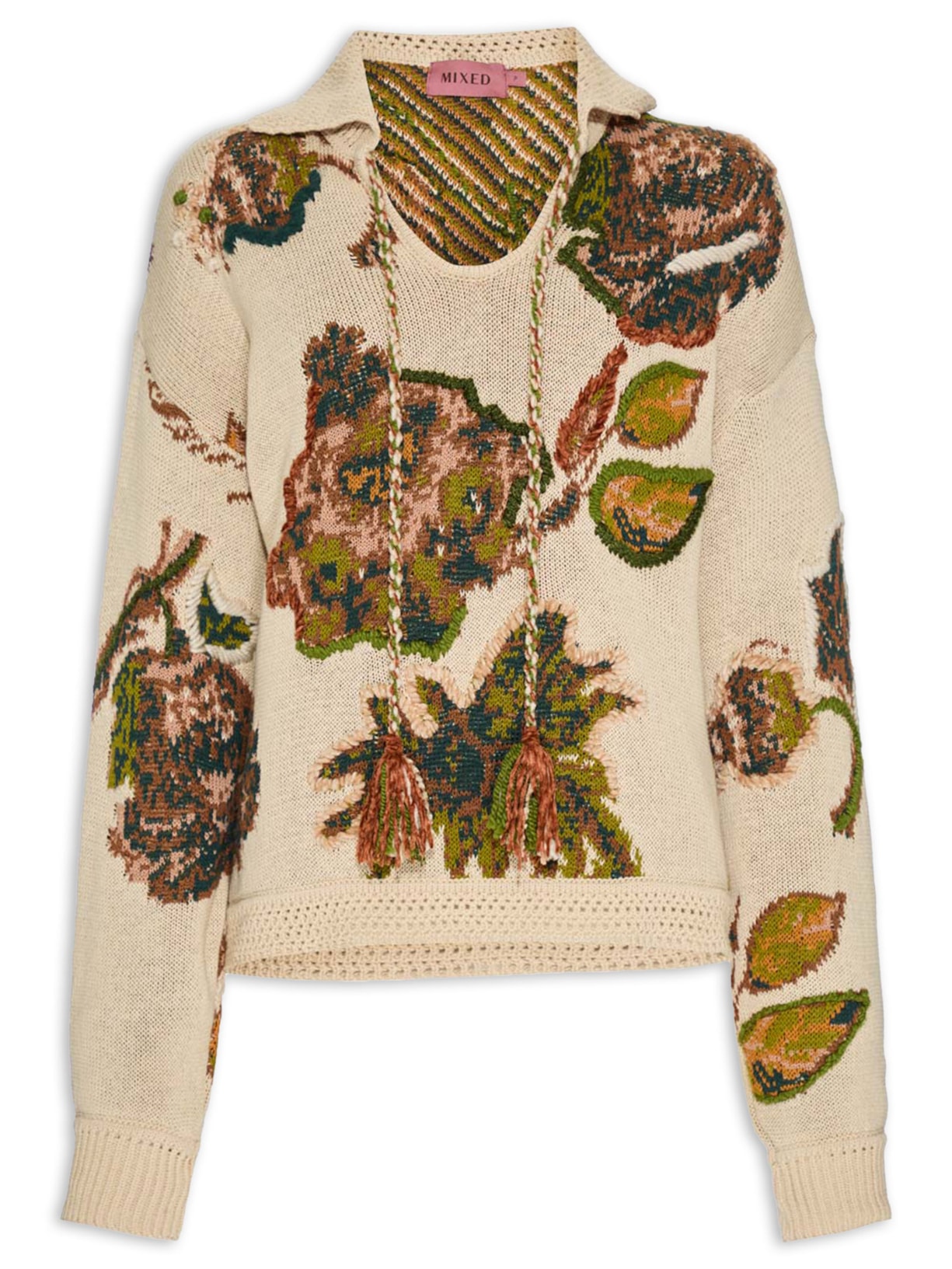 Casaco Feminino Tricot Constable I26 Bege Mixed