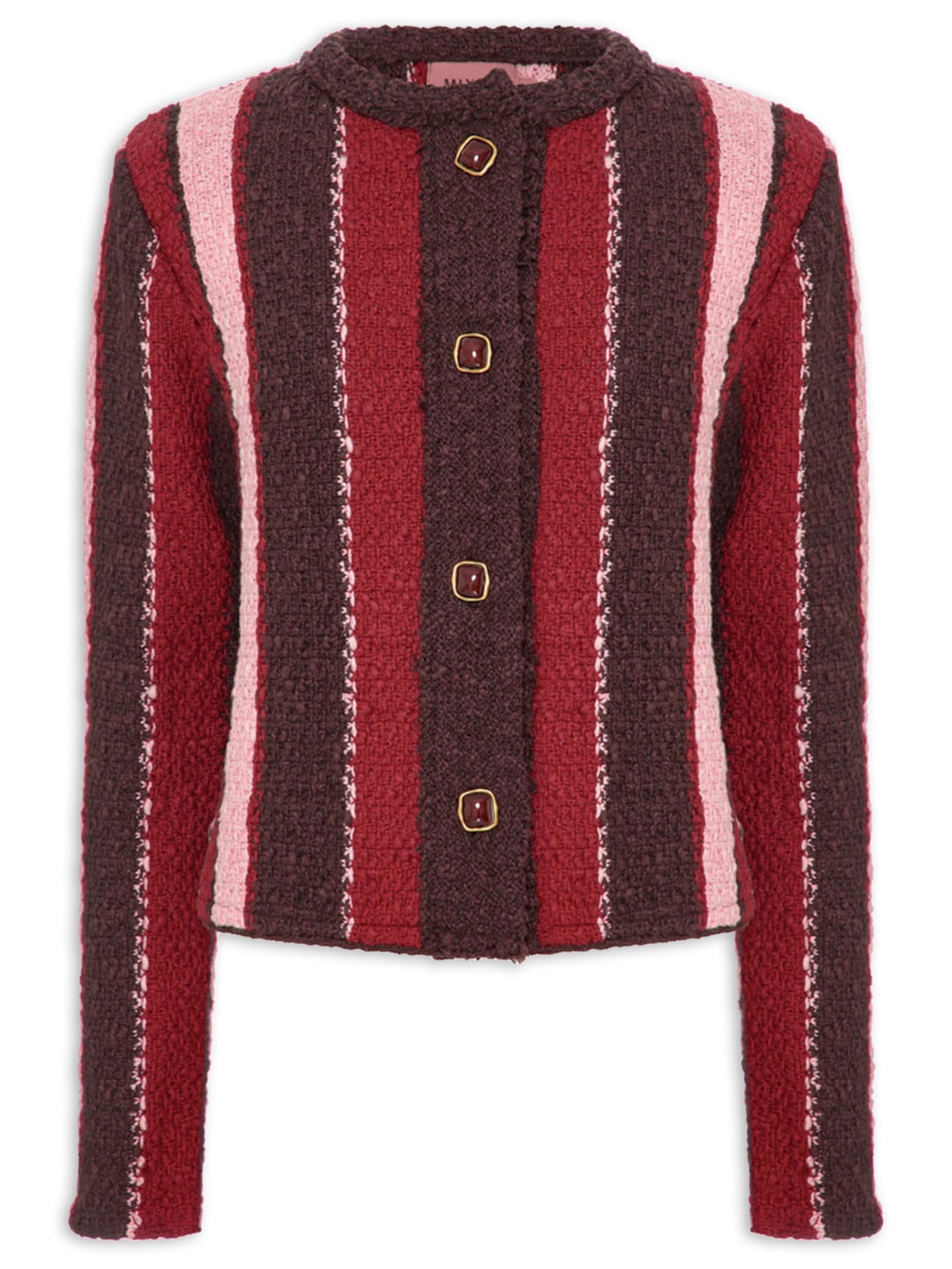 Casaco Feminino Tricot Elizabeth V27 Vermelho Mixed