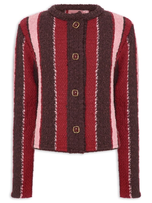Casaco Feminino Tricot Elizabeth V27 - Vermelho