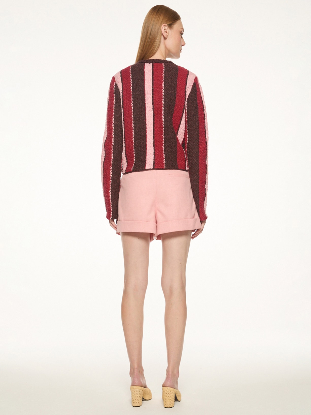 Casaco Feminino Tricot Elizabeth V27 Vermelho Mixed