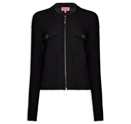 Casaco Feminino Tricot Geneve I26 - Preto