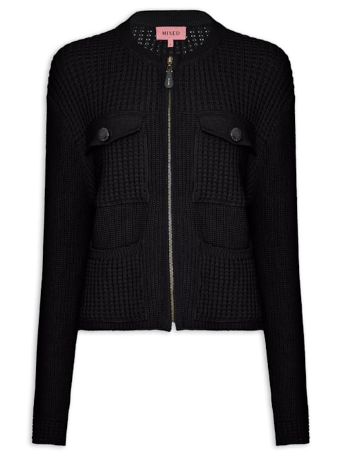 Casaco Feminino Tricot Geneve I26 - Preto