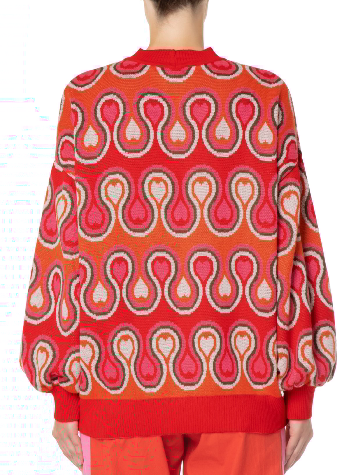 Casaco Feminino Tricot Jacquard Estampa Paixão Laranja Dress To