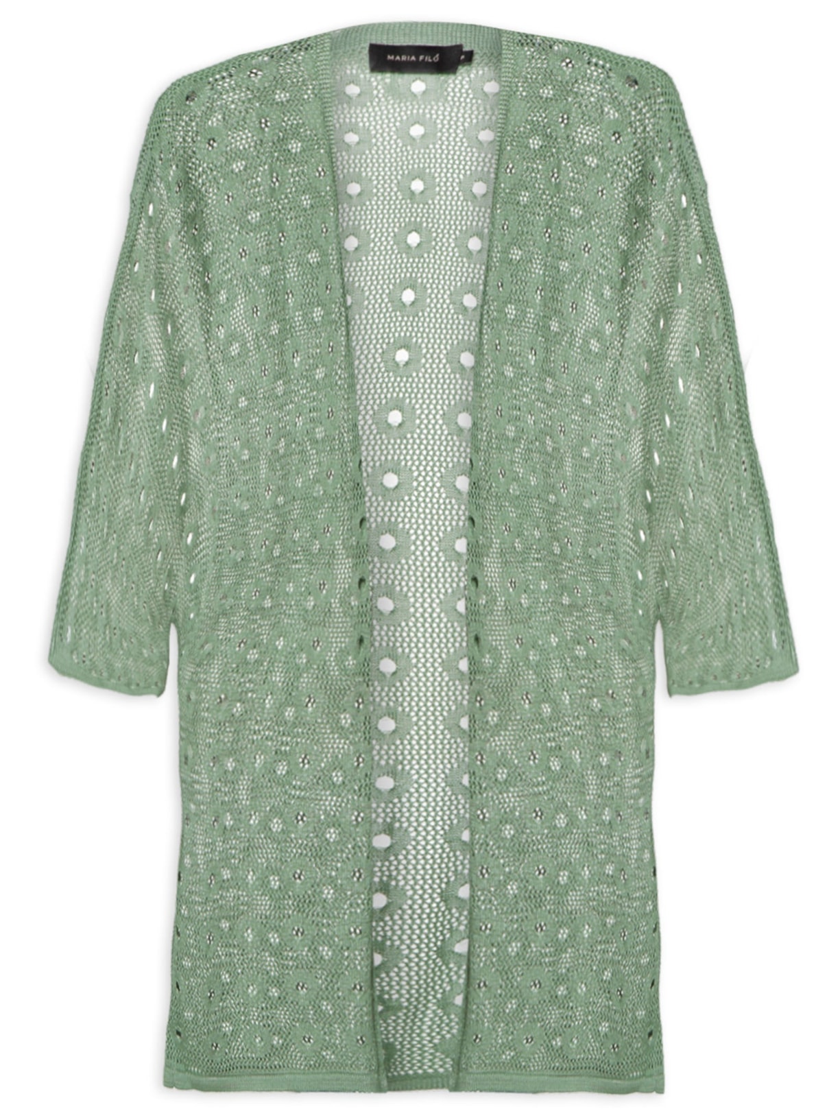 Casaco Feminino Tricot Renda - Verde