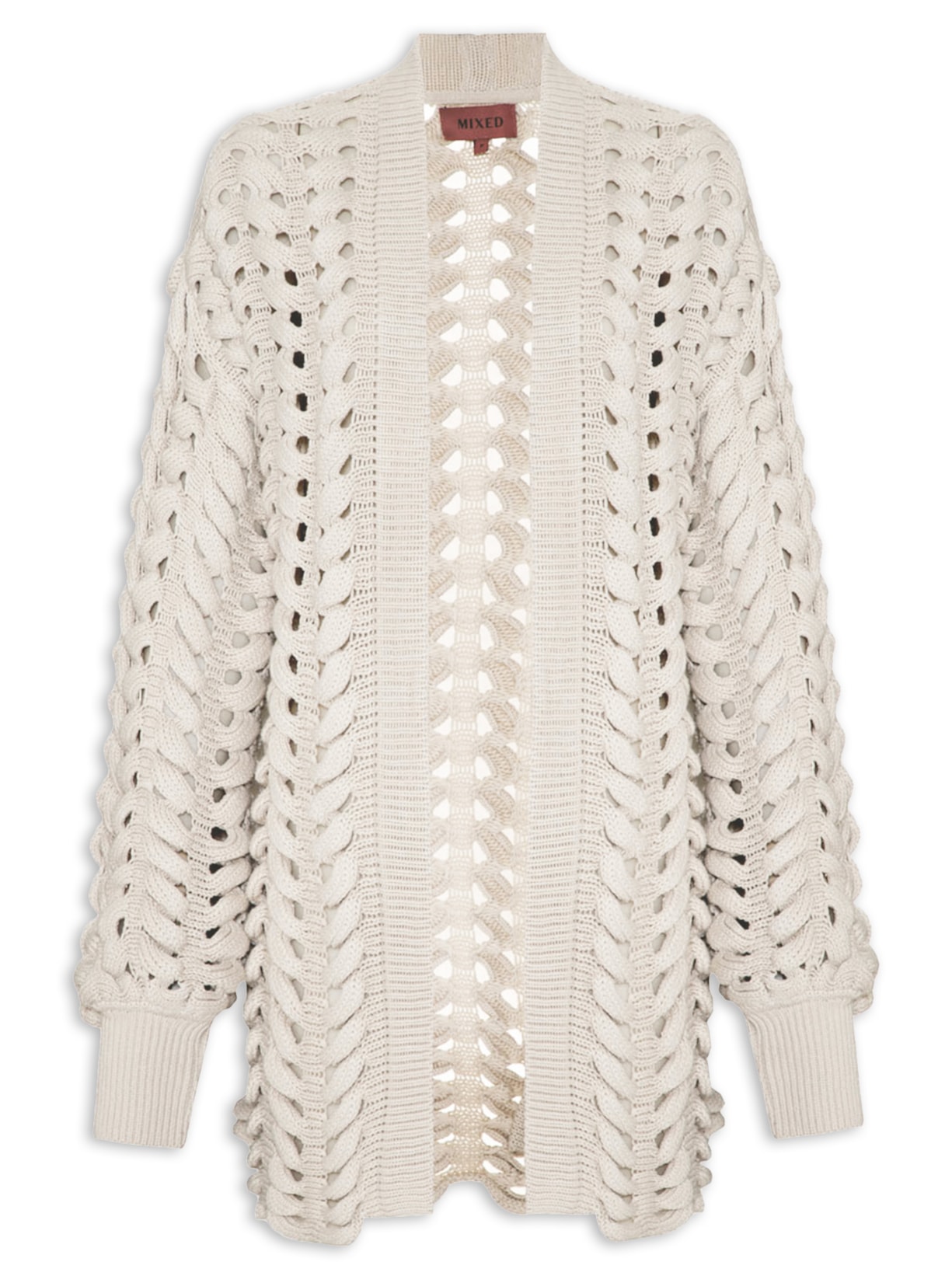 Casaco Feminino Tricot Stitch - Off White