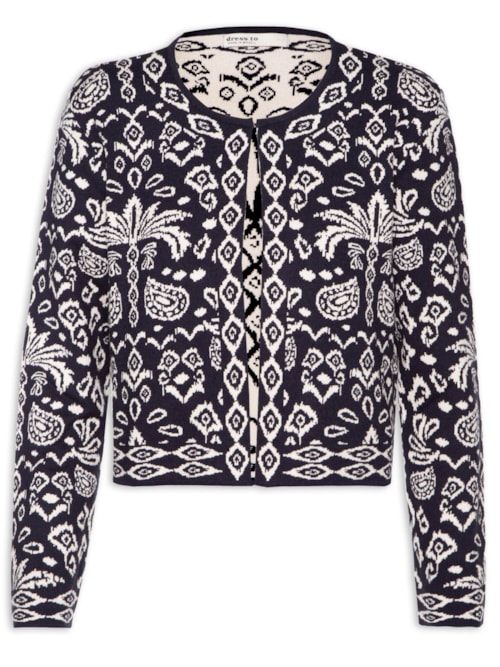 Casaco Feminino Tricot Tropikat - Preto
