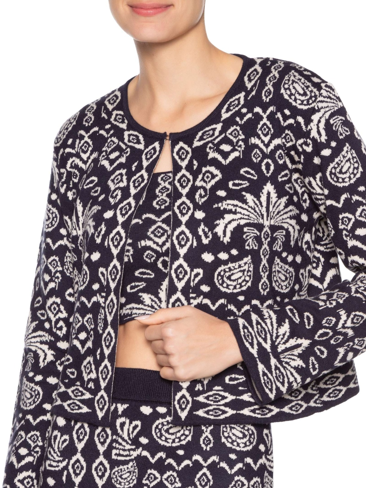 Casaco Feminino Tricot Tropikat Preto Dress To
