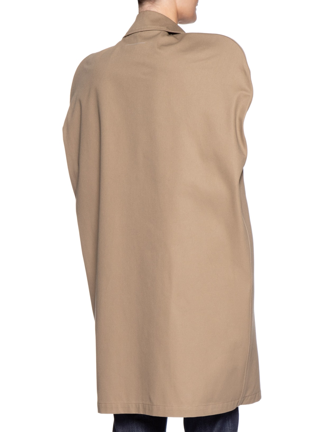 Casaco Feminino Waterproof Cotton Cape Bege Mm6 Maison Margiela