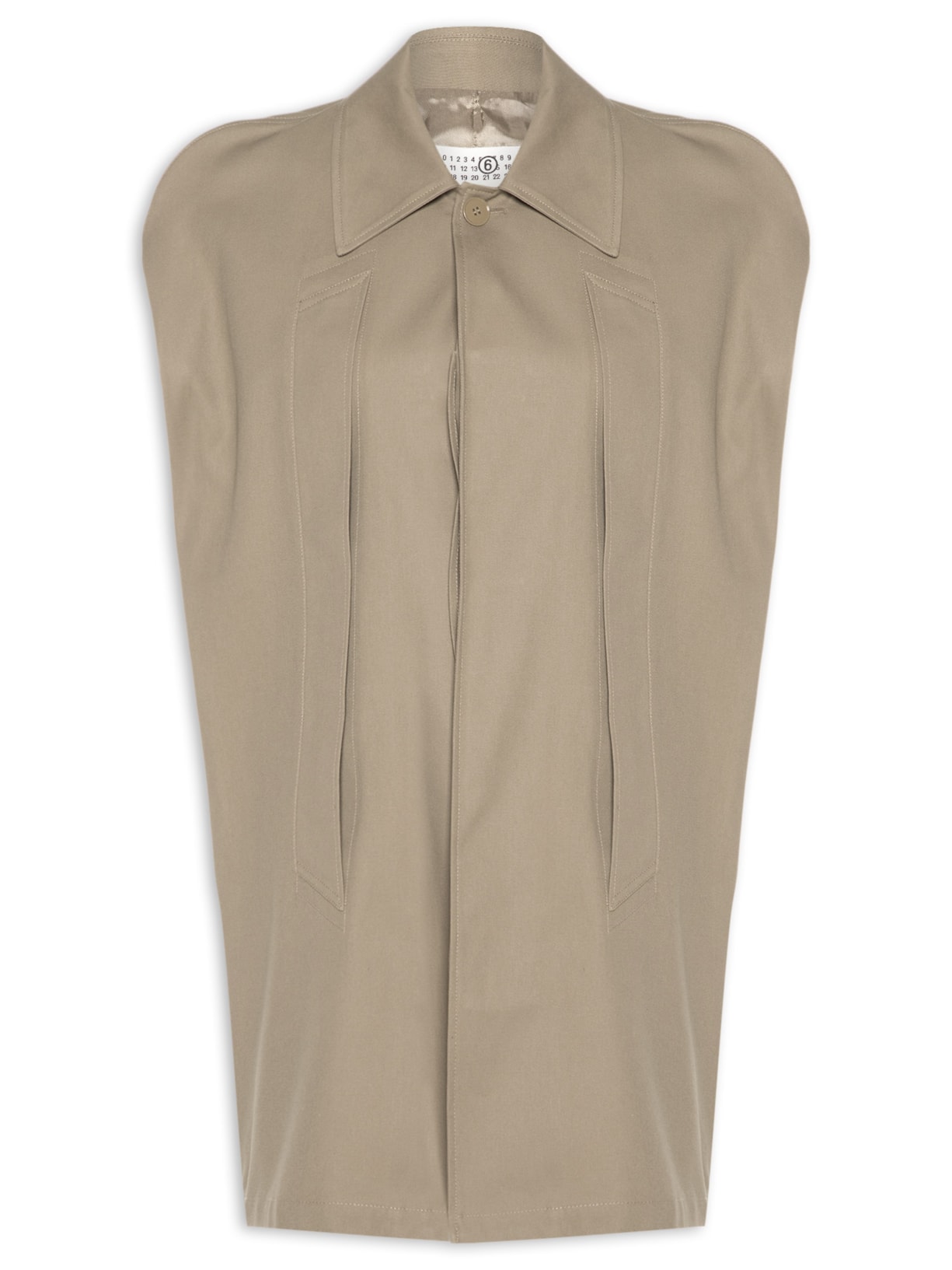 Casaco Feminino Waterproof Cotton Cape Bege Mm6 Maison Margiela