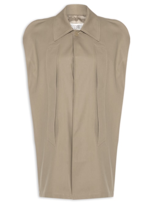 Casaco Feminino Waterproof Cotton Cape - Bege