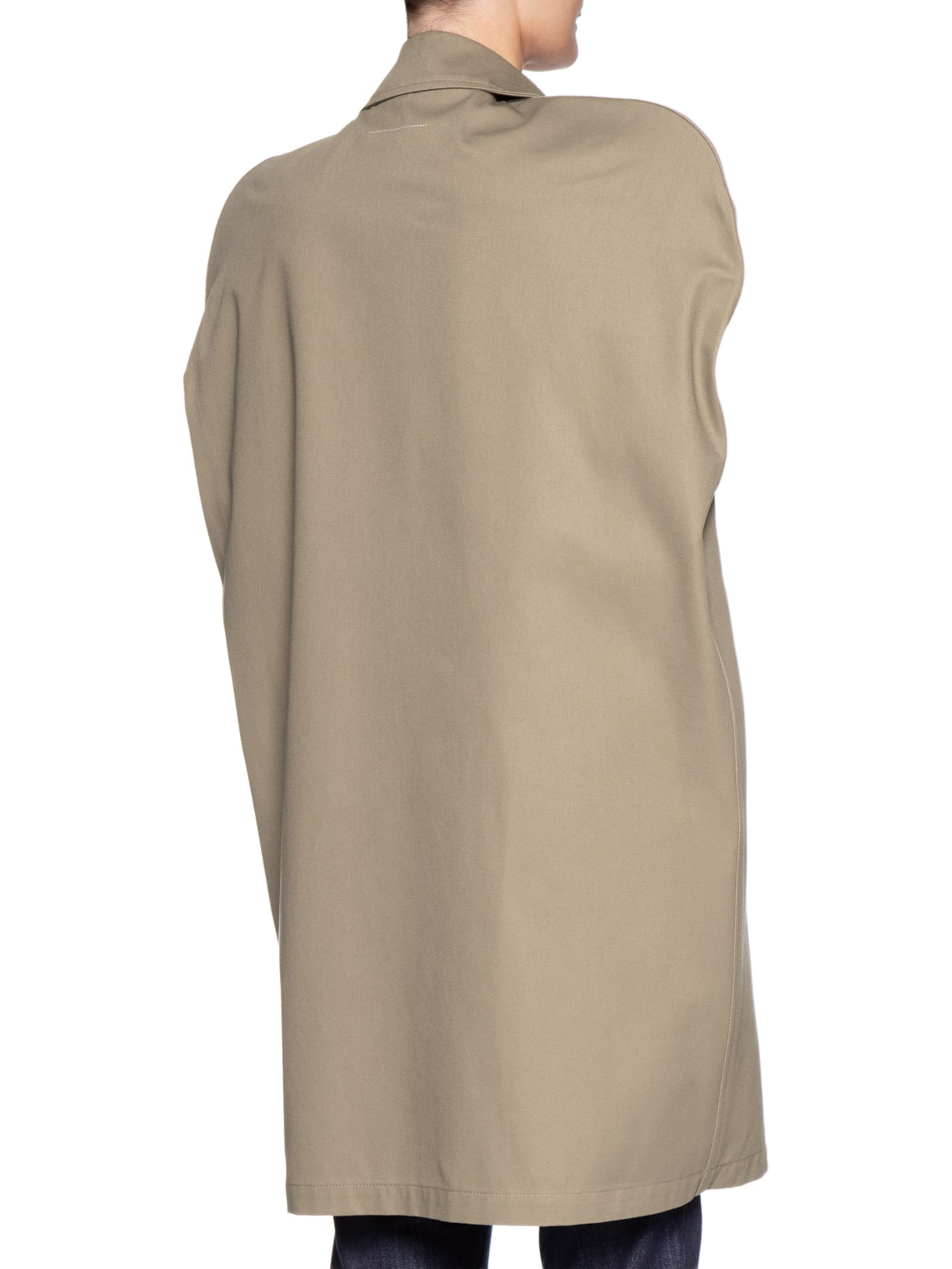 Casaco Feminino Waterproof Cotton Cape Bege Mm6 Maison Margiela