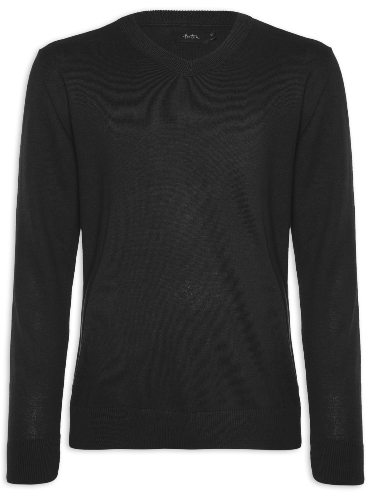 Casaco Gola V Tricot Sorrento - Preto