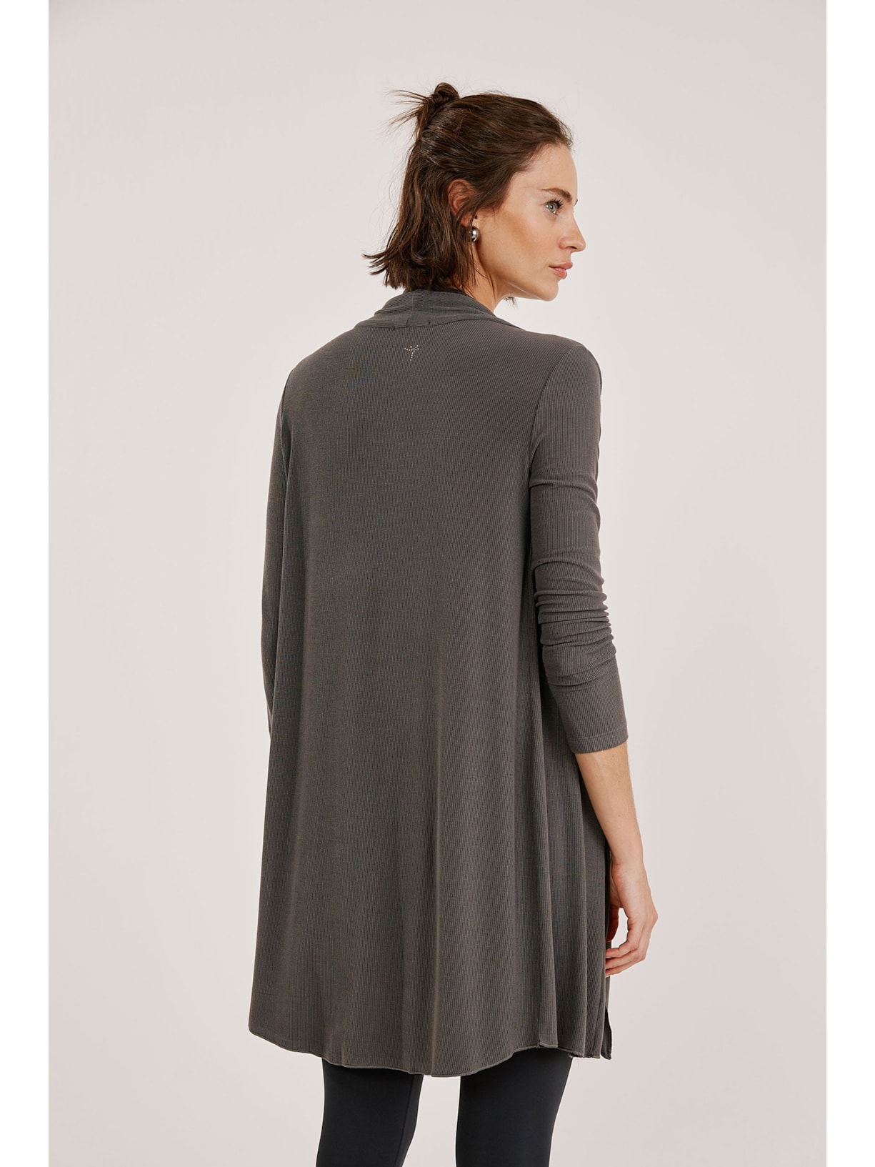 Casaco Grafite Canelado Bambu Comfort Yogini