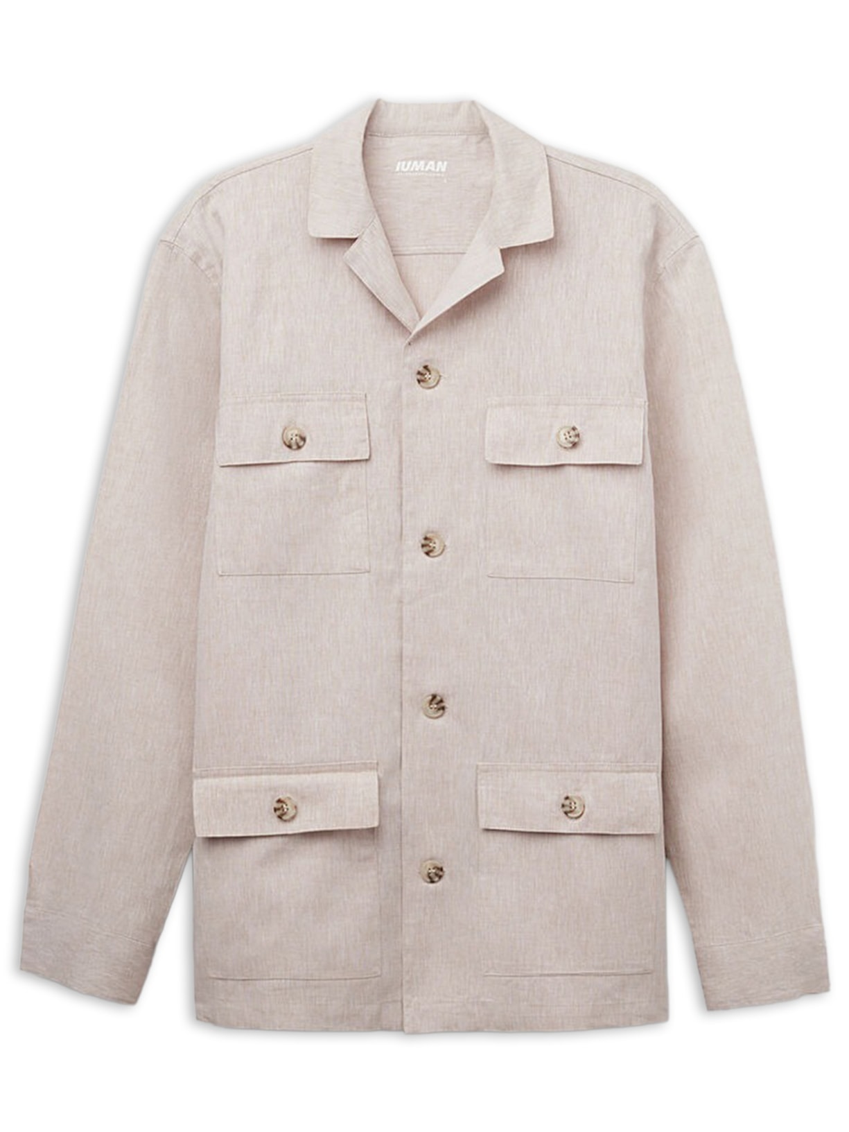 Casaco Leve Em Linho e Algodão - Bege