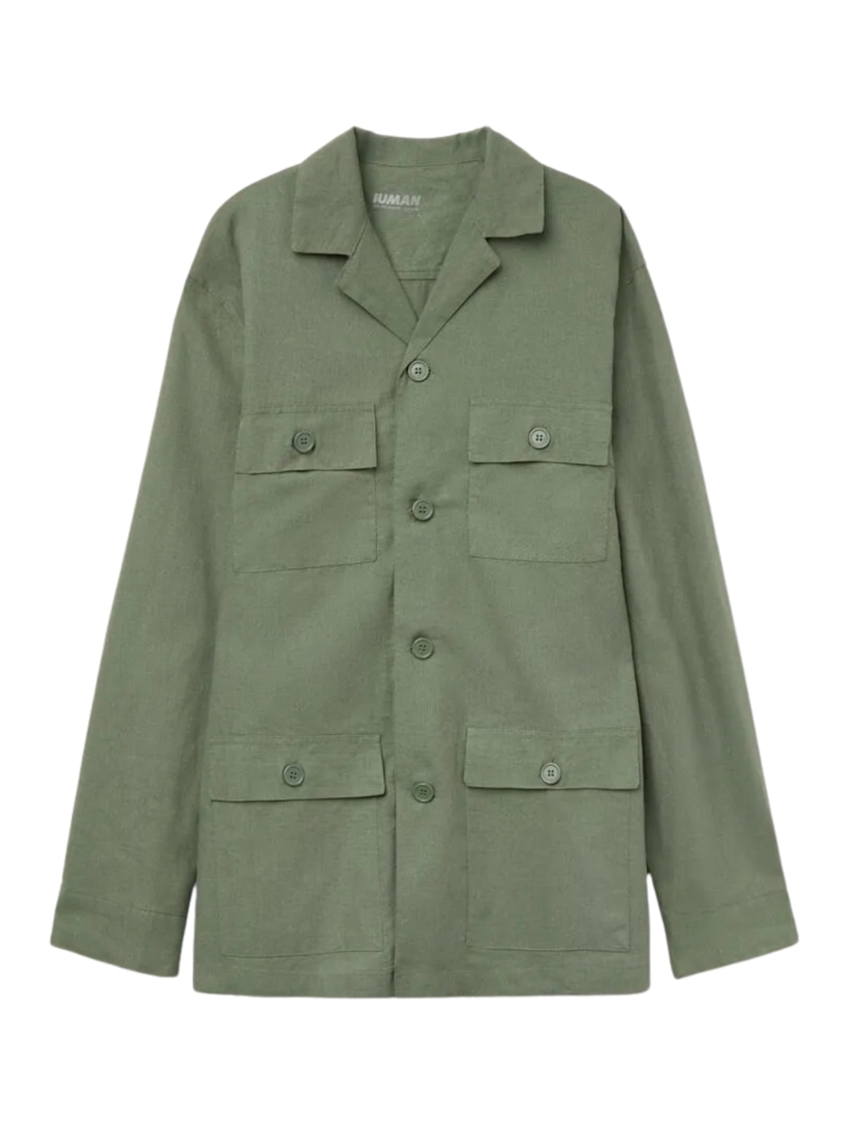 Casaco Leve Em Linho e Algodão - Verde