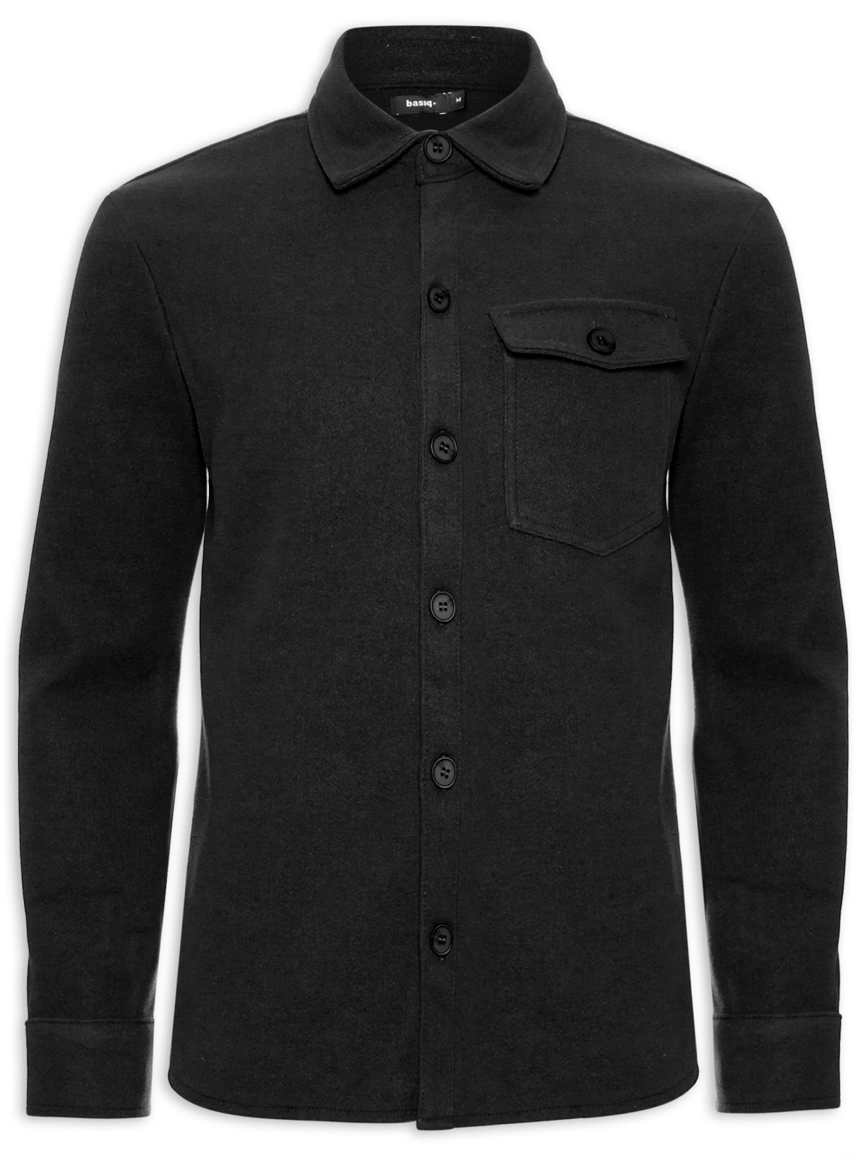 Casaco Masculino Básico De Lã Batida - Preto