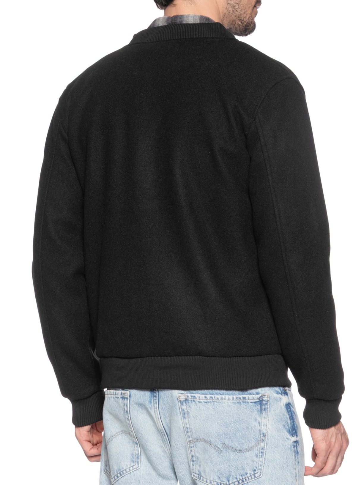 Casaco Masculino Bomber Lã Preto Basiq Men