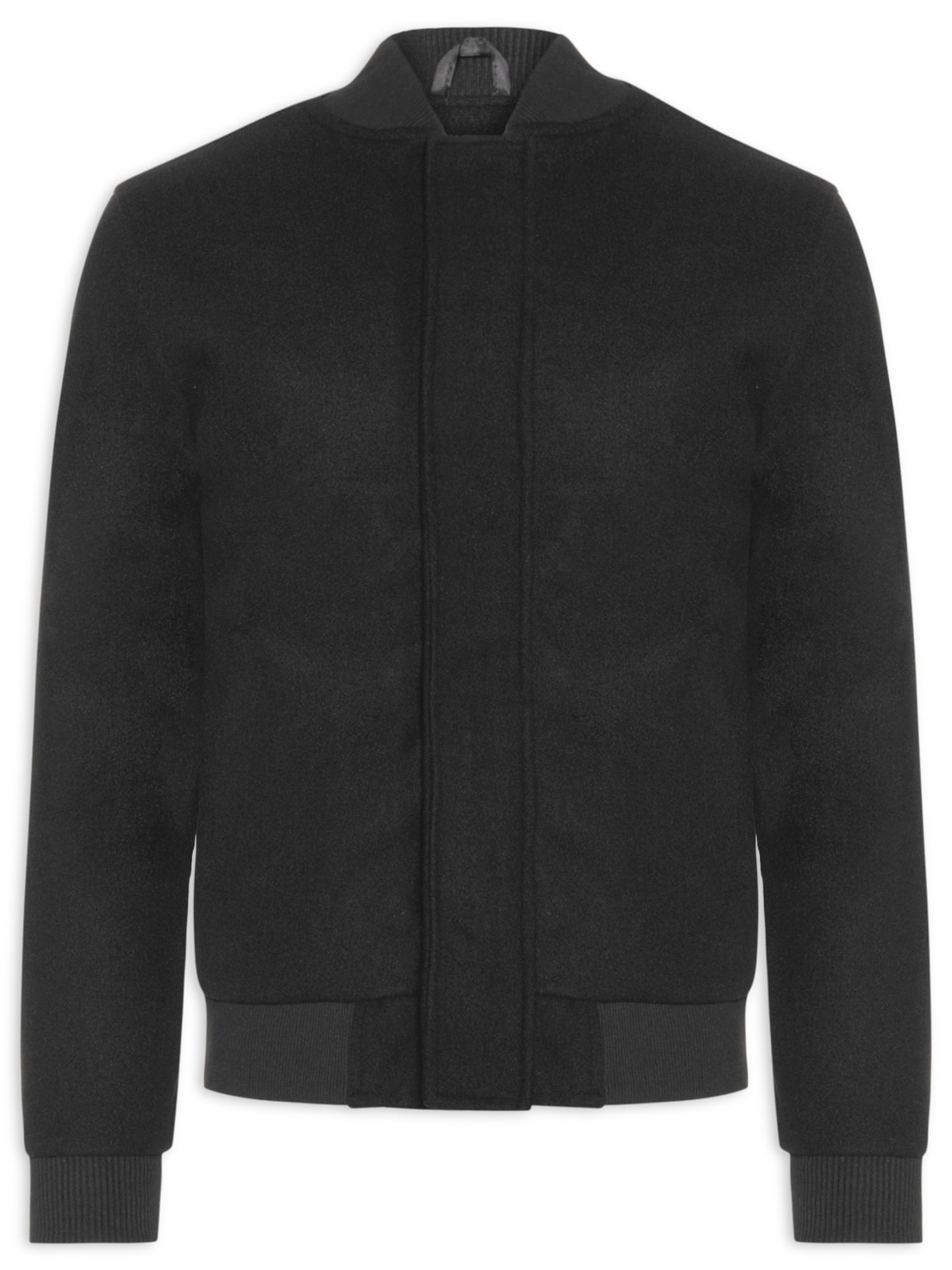 Casaco Masculino Bomber Lã Preto Basiq Men