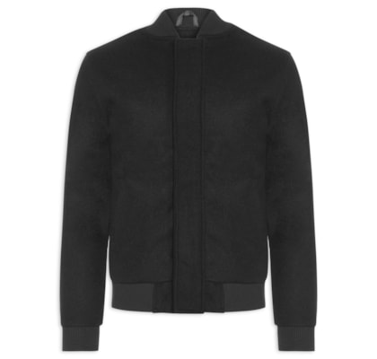 Casaco Masculino Bomber Lã - Preto