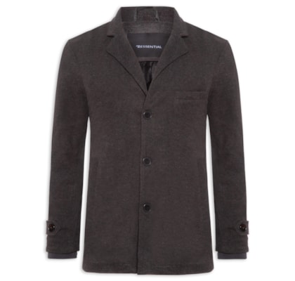Casaco Masculino Botões Clássico - Cinza
