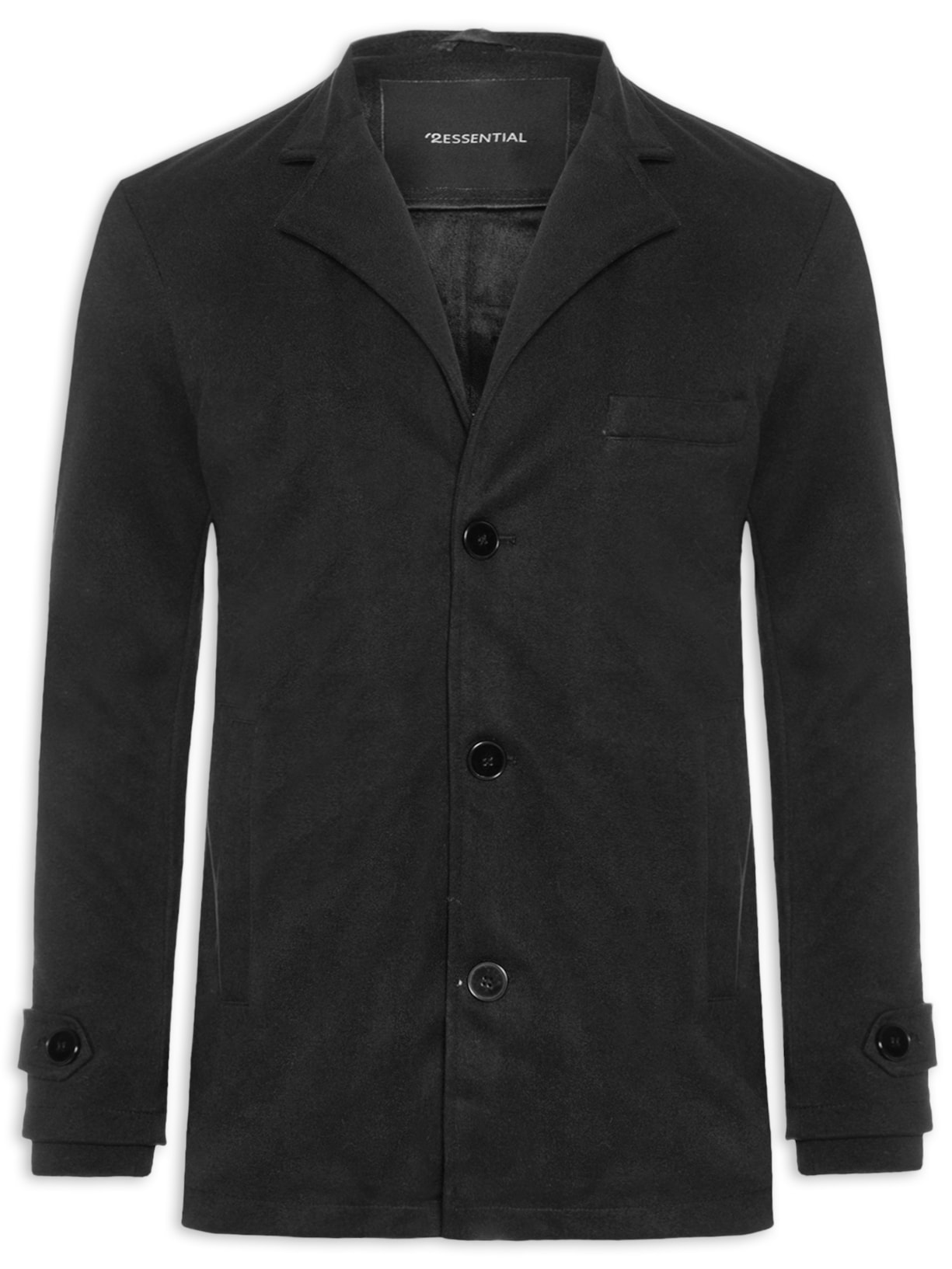 Casaco Masculino Botões Clássico - Preto