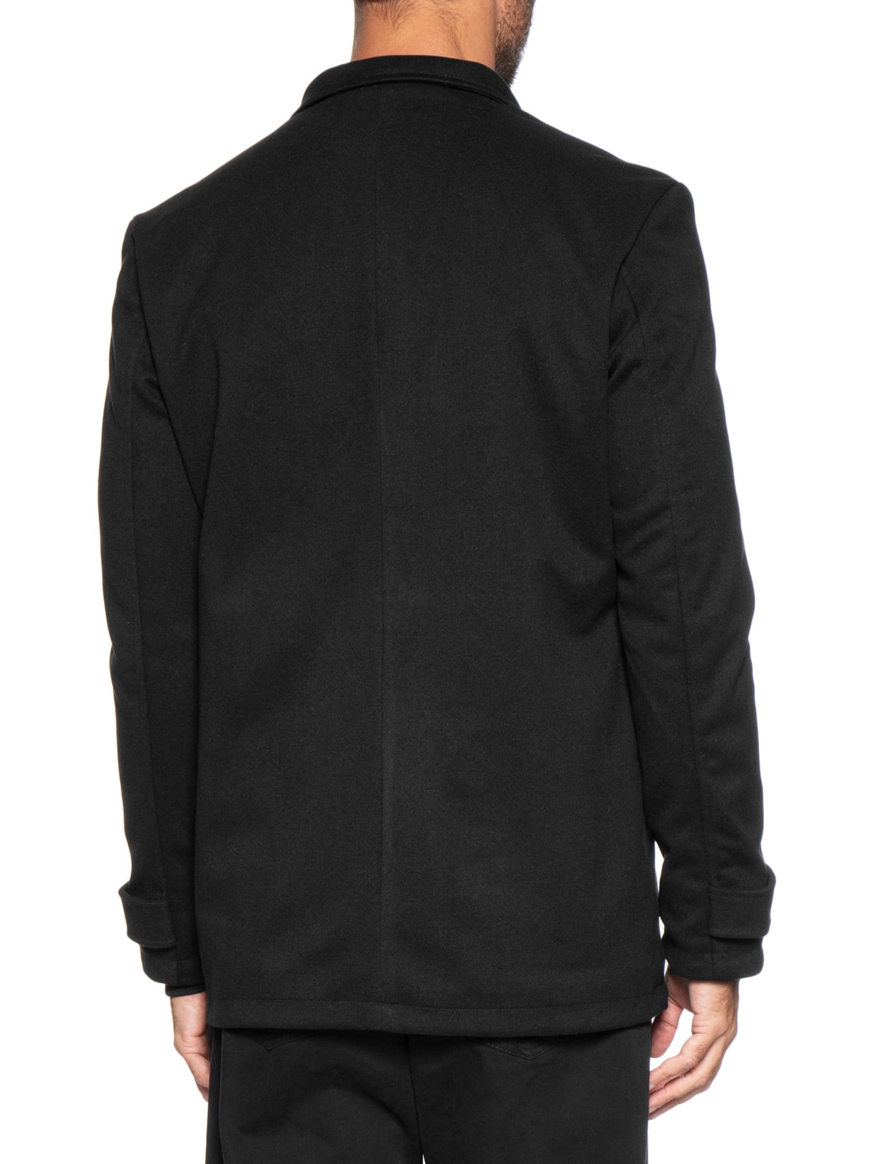 Casaco Masculino Botões Clássico Preto '2 Essential