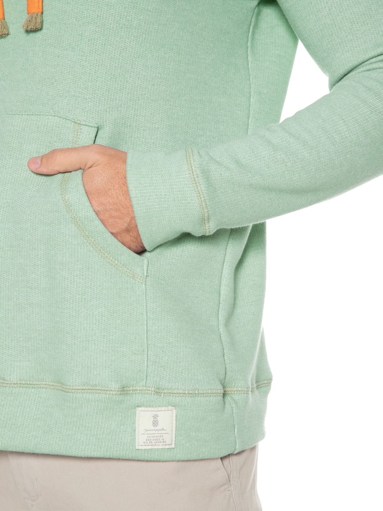 Casaco Masculino Canguru Desagulhado Verde Pineapple