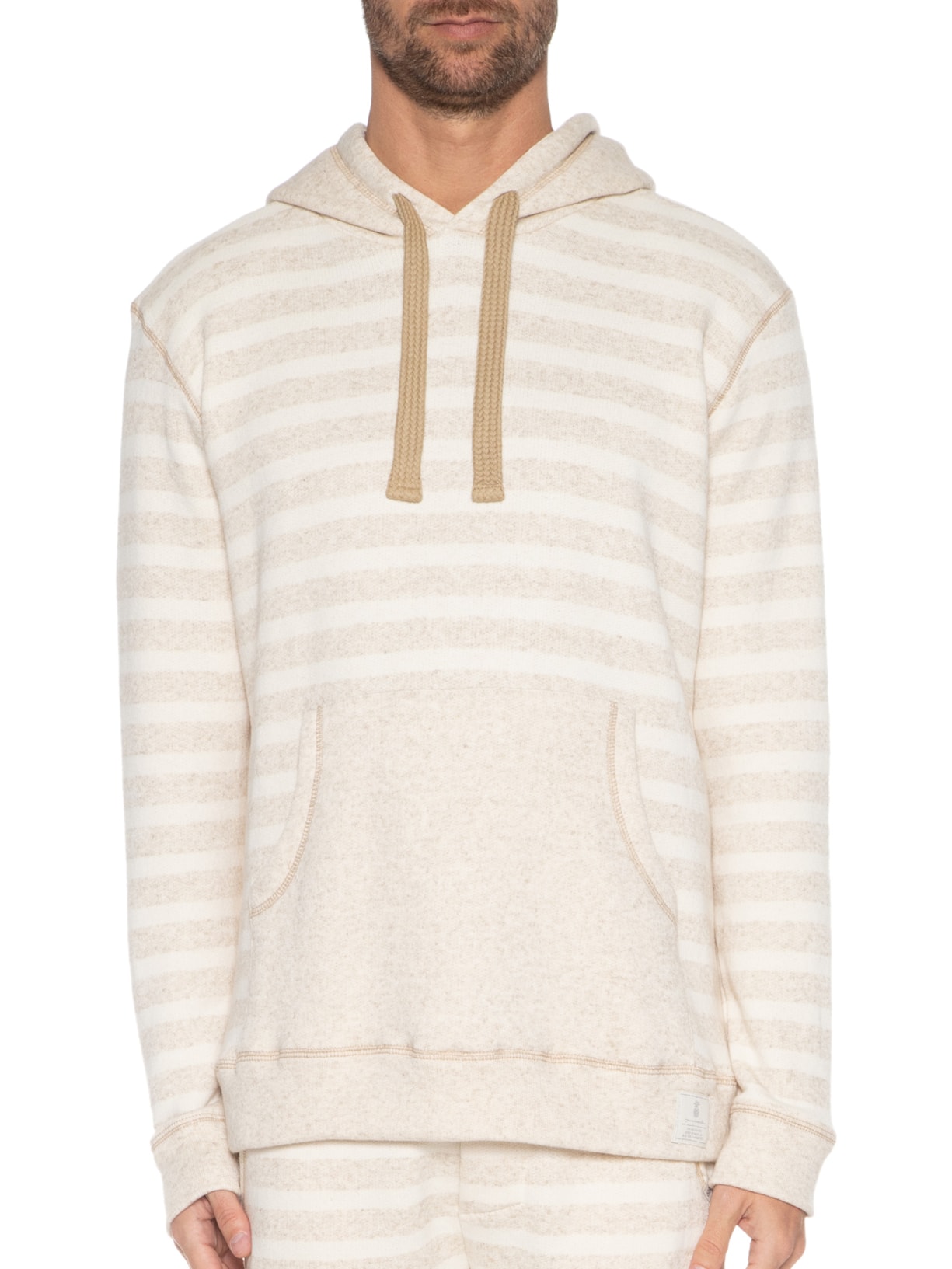 Casaco Masculino Canguru Listrado Bege Pineapple