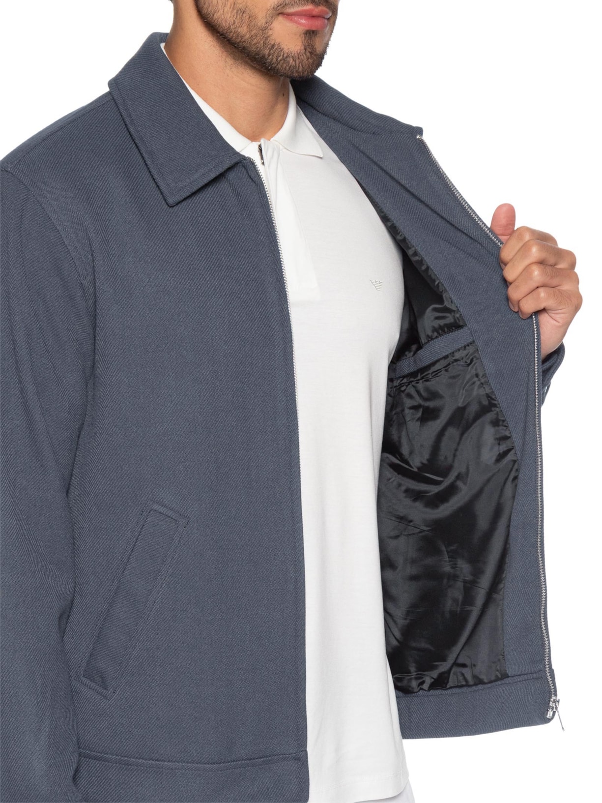 Casaco Masculino Clássico Cinza '2 Essential
