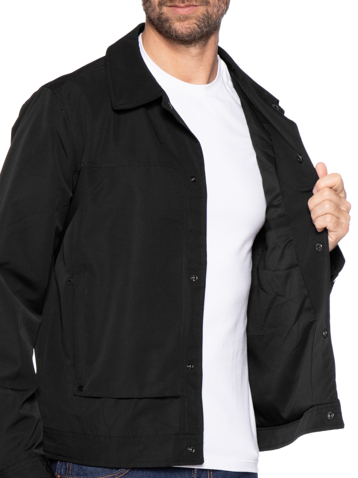 Casaco Masculino Clássico Preto Basiq Men