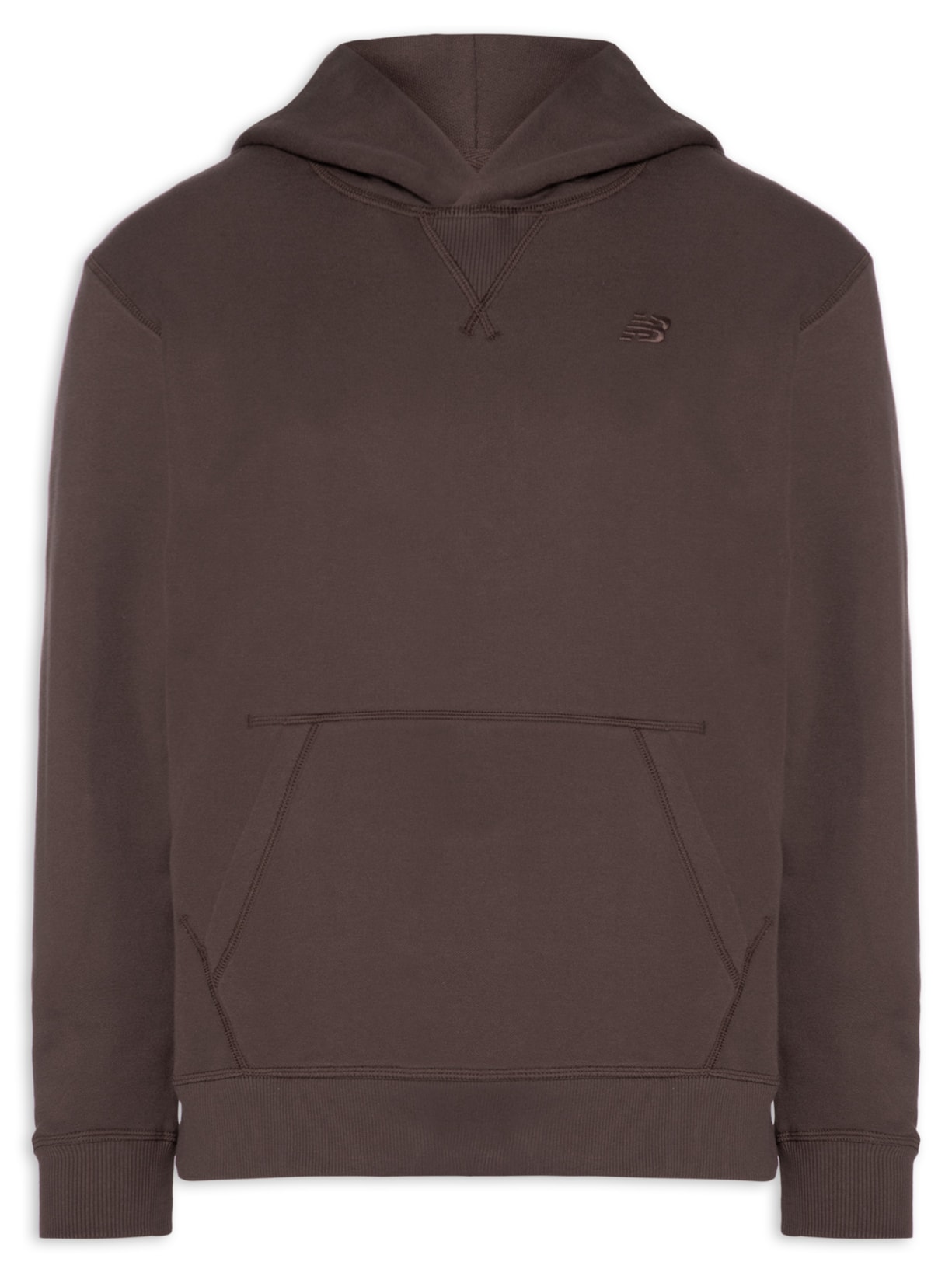 Casaco Masculino Com Capuz Athletics Small Logo - Marrom