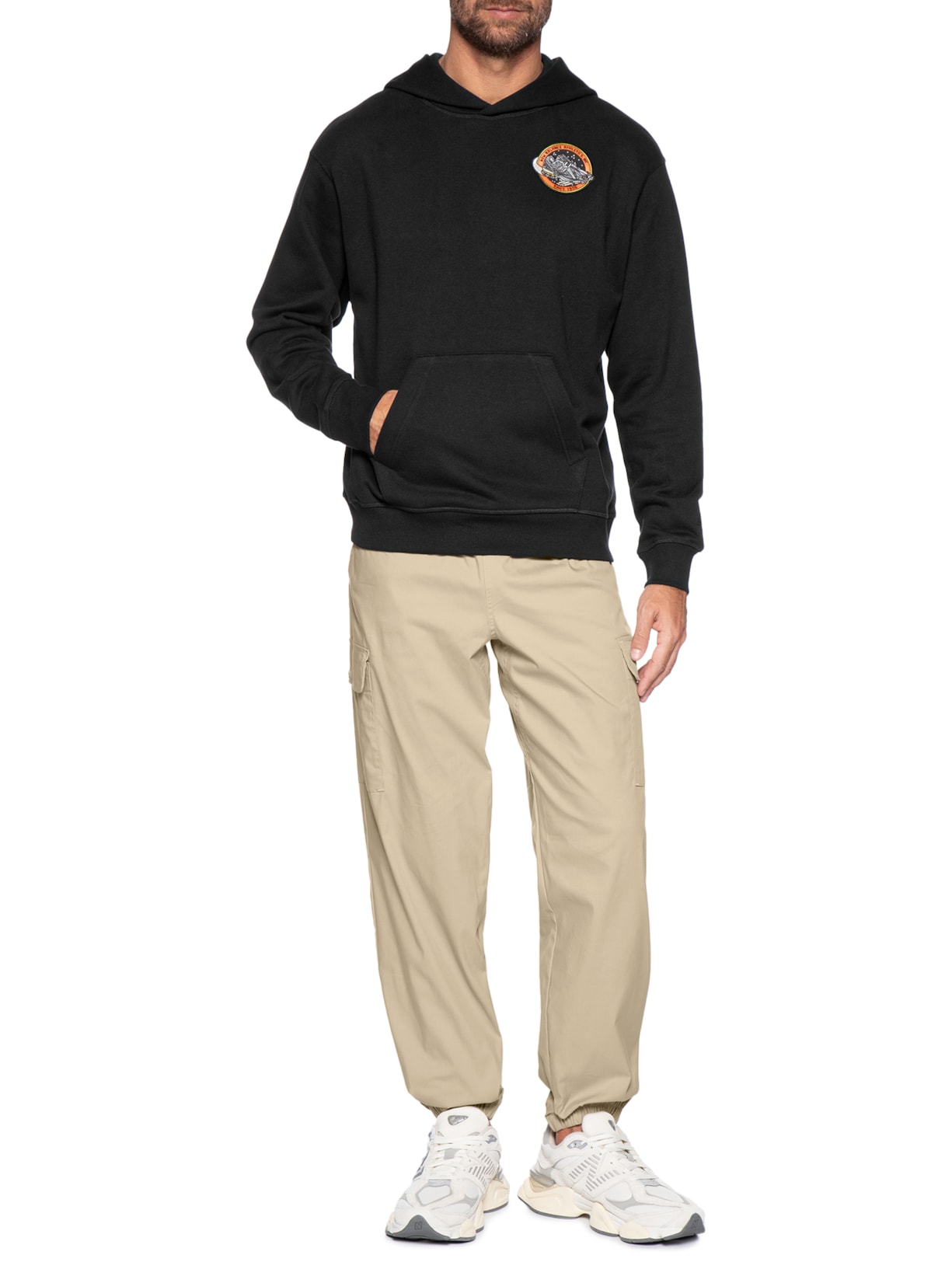Casaco Masculino Com Capuz Ghica International Sport Preto New Balance