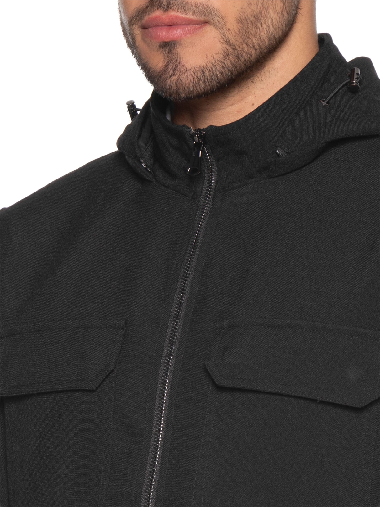 Casaco Masculino Com Capuz Preto '2 Essential