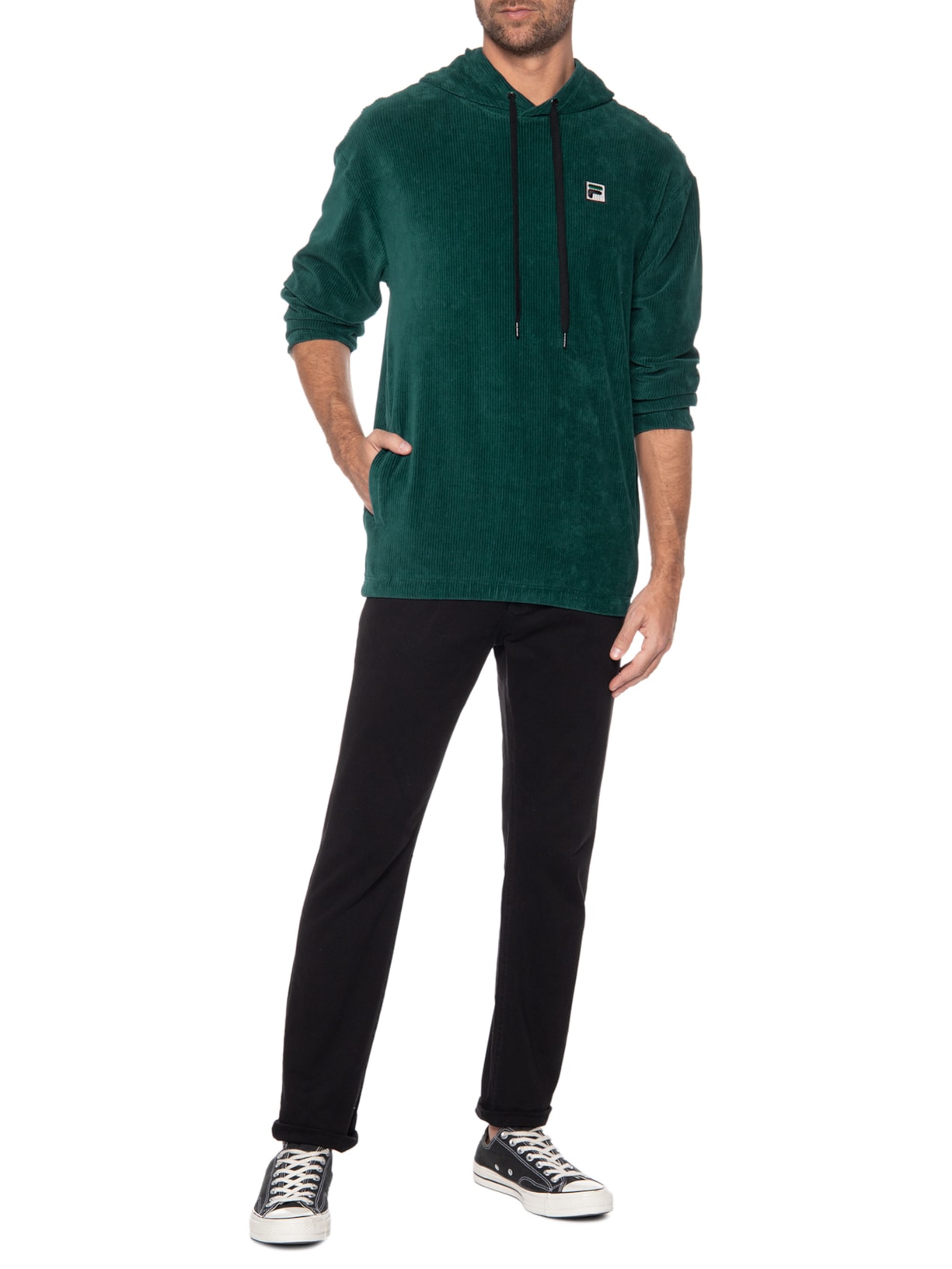 Casaco Masculino Com Capuz Pryor Verde Fila
