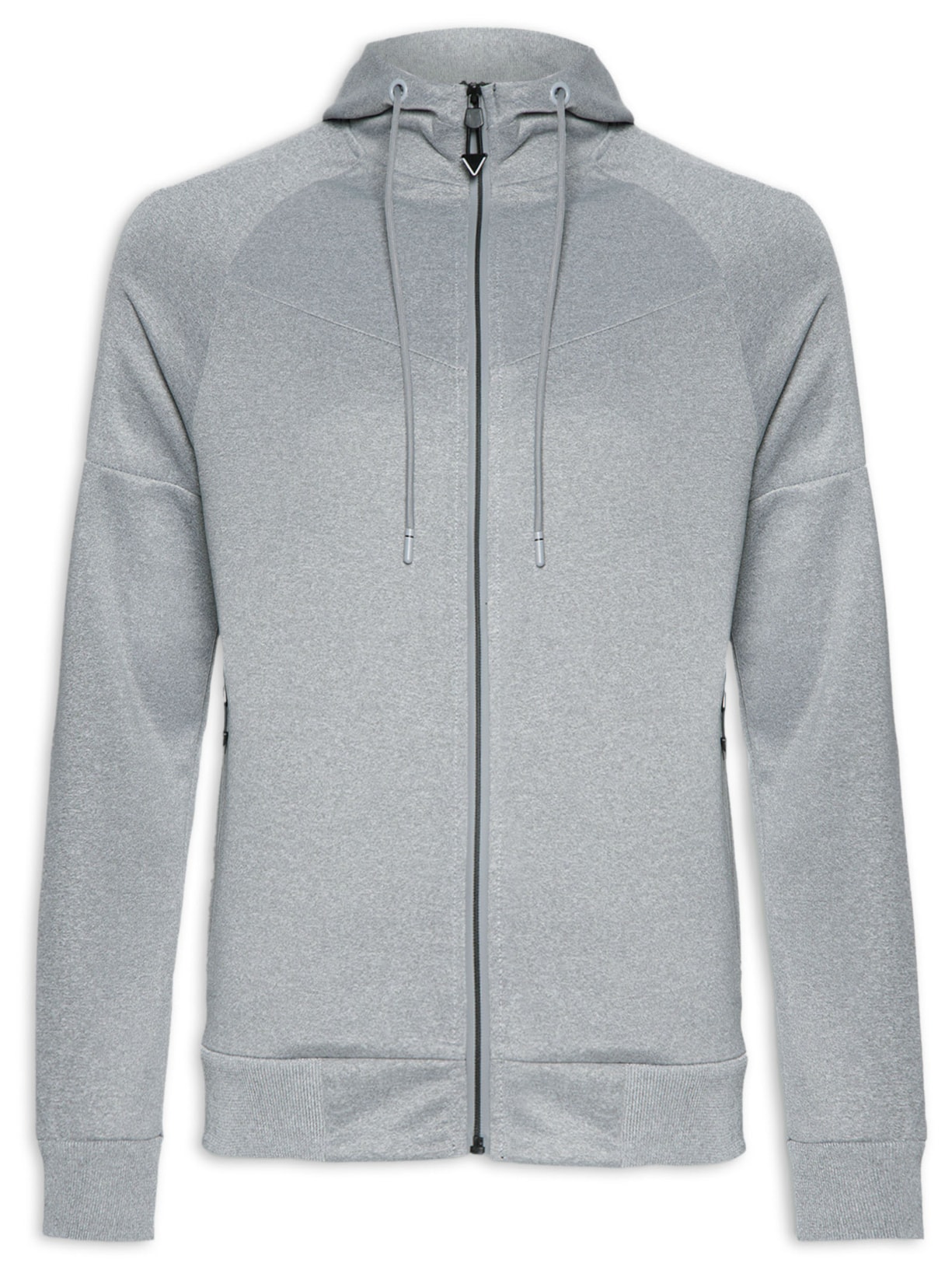 Casaco Masculino Com Zíper Em Neoprene - Cinza