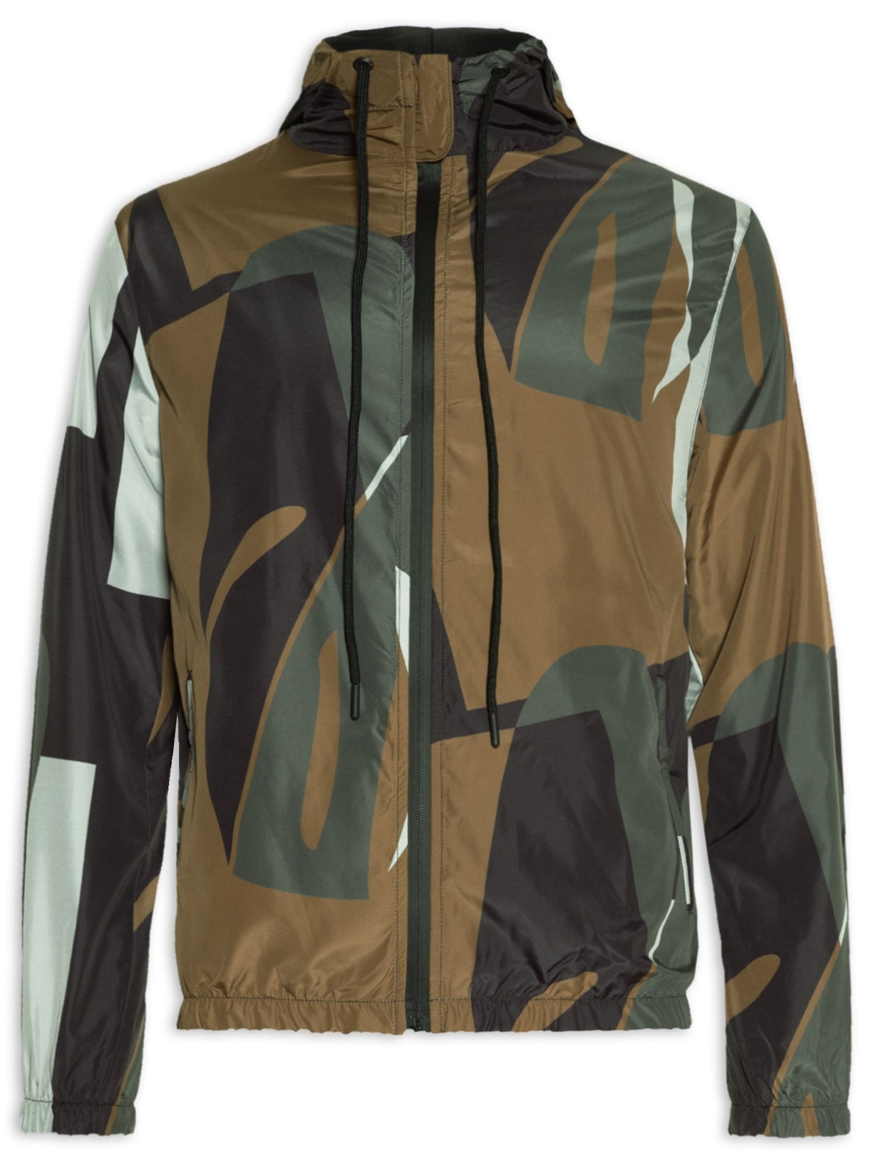 Casaco Masculino Corta Vento Composition - Marrom