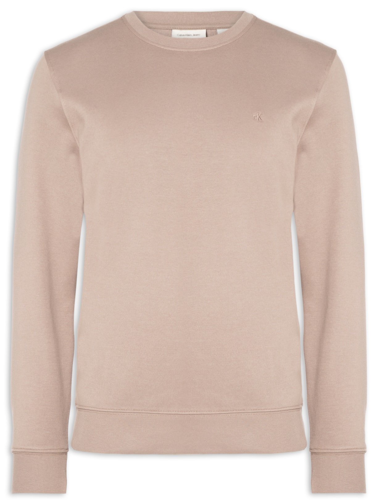 Casaco Masculino De Moletom Ck Bordado - Bege