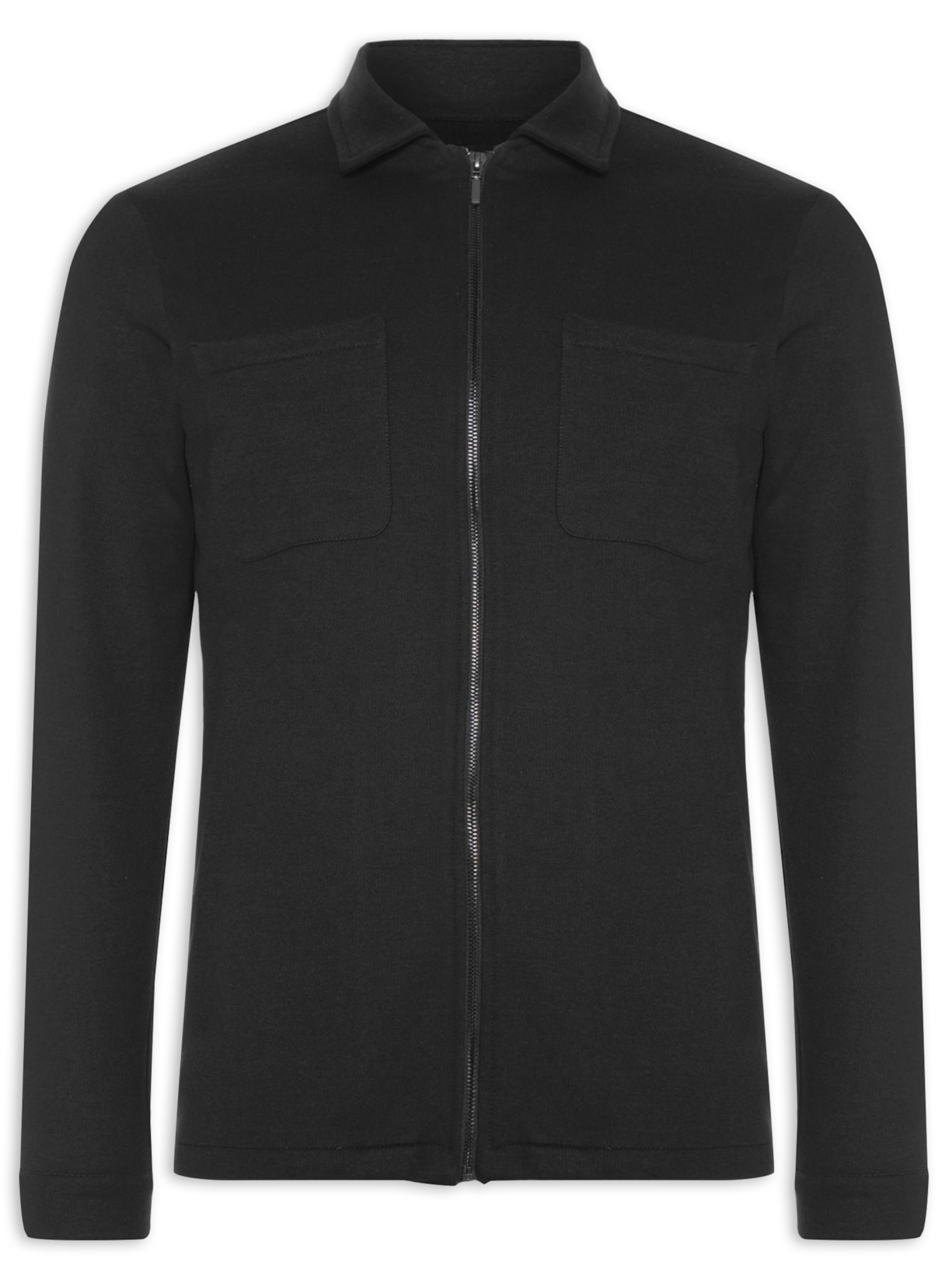 Casaco Masculino De Moletom Essencial - Preto